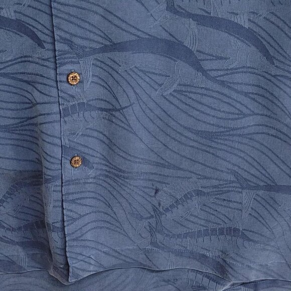 Kahala 1936 men’s size XL blue marlin print button up shirt - Picture 4 of 6